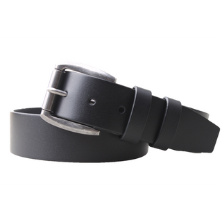 Nick Buffalo Leather Belt in Black