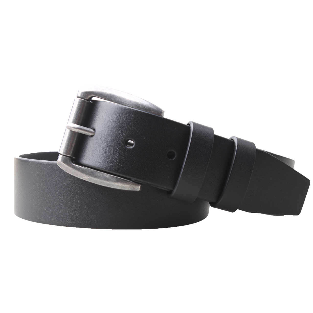 Nick Buffalo Leather Belt in Black