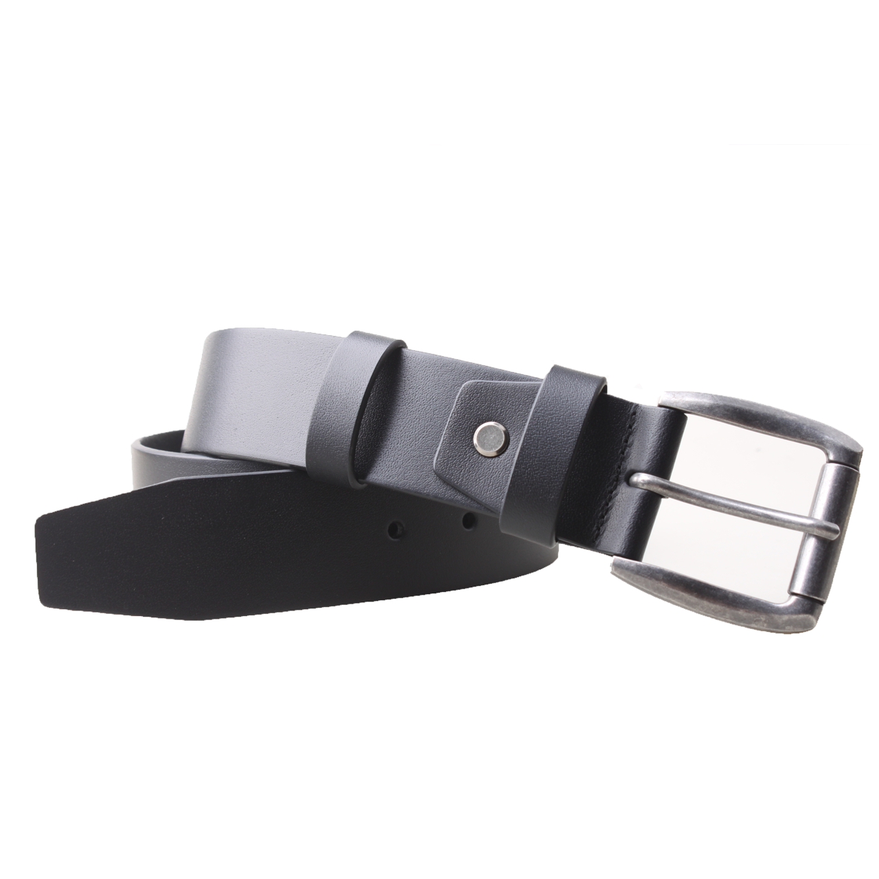 Nick Buffalo Leather Belt in Black