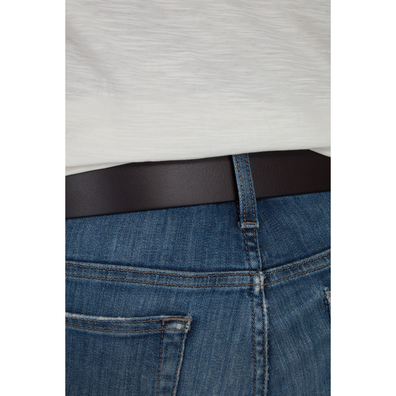 Nick Buffalo Leather Belt in Brown