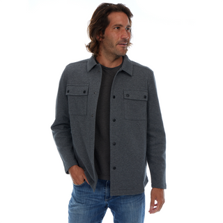 Peter Pique Shacket in Charcoal