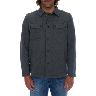 Peter Pique Shacket in Charcoal