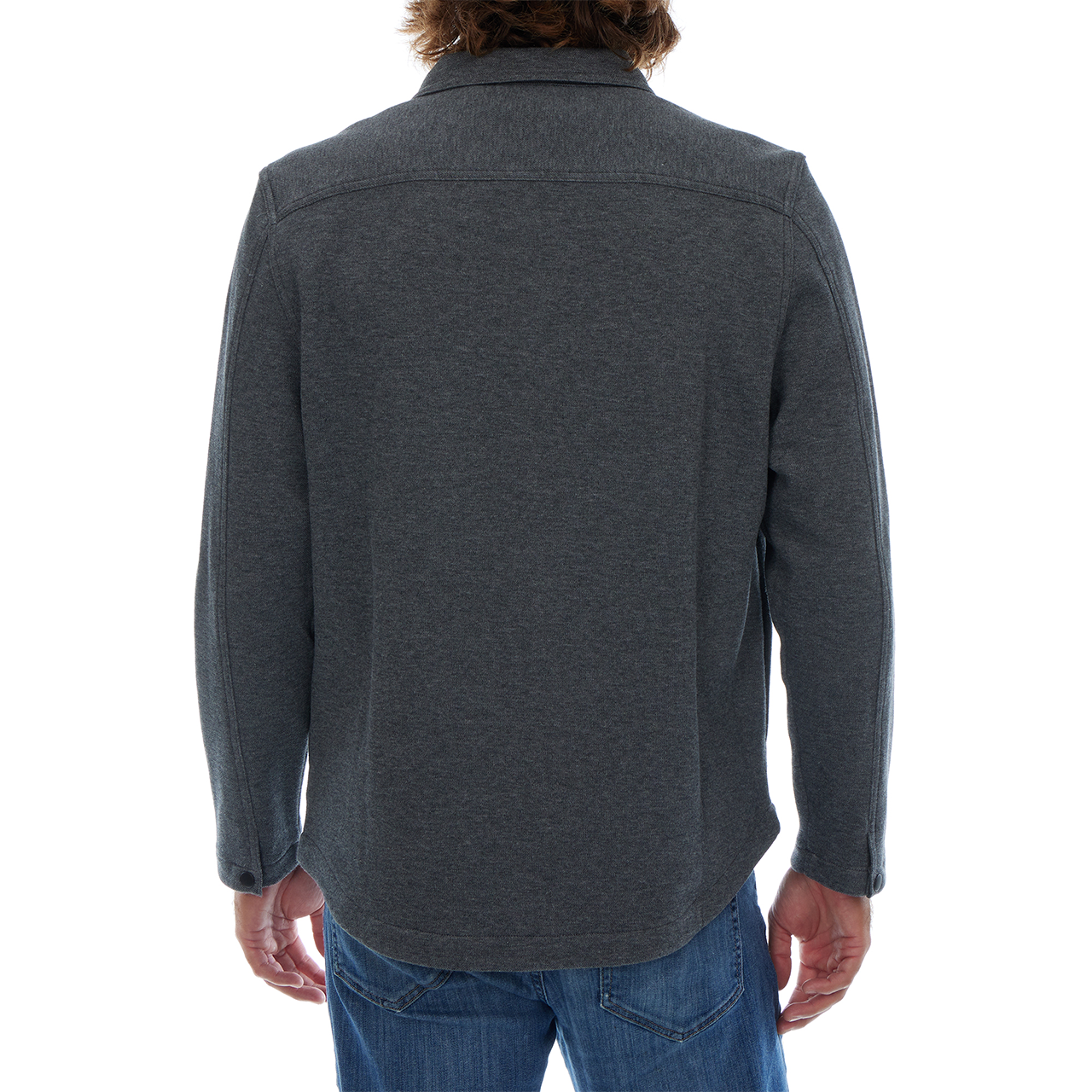 Peter Pique Shacket in Charcoal