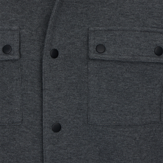 Peter Pique Shacket in Charcoal