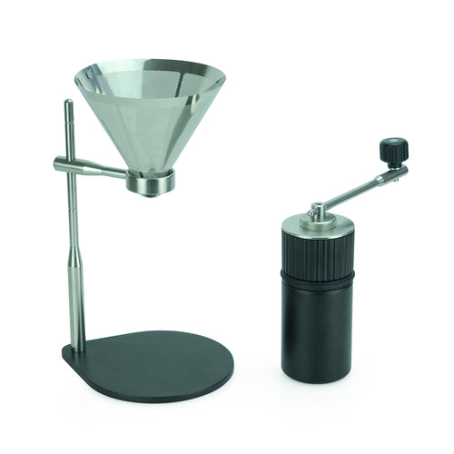 Coffee Grinder and Coffee Stand with Stainless Steel Filter