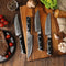 Damascus Steak Knife Set of 4, Black G10 Handle