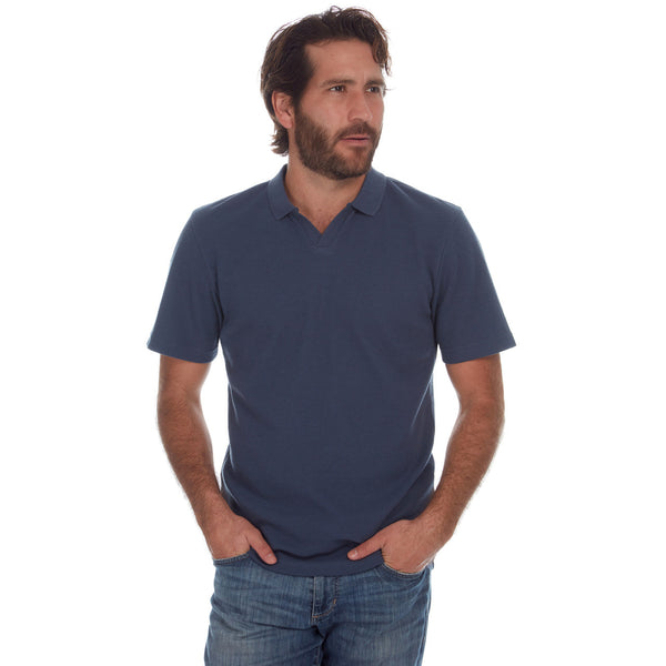 Johnny Collar Polo in Navy