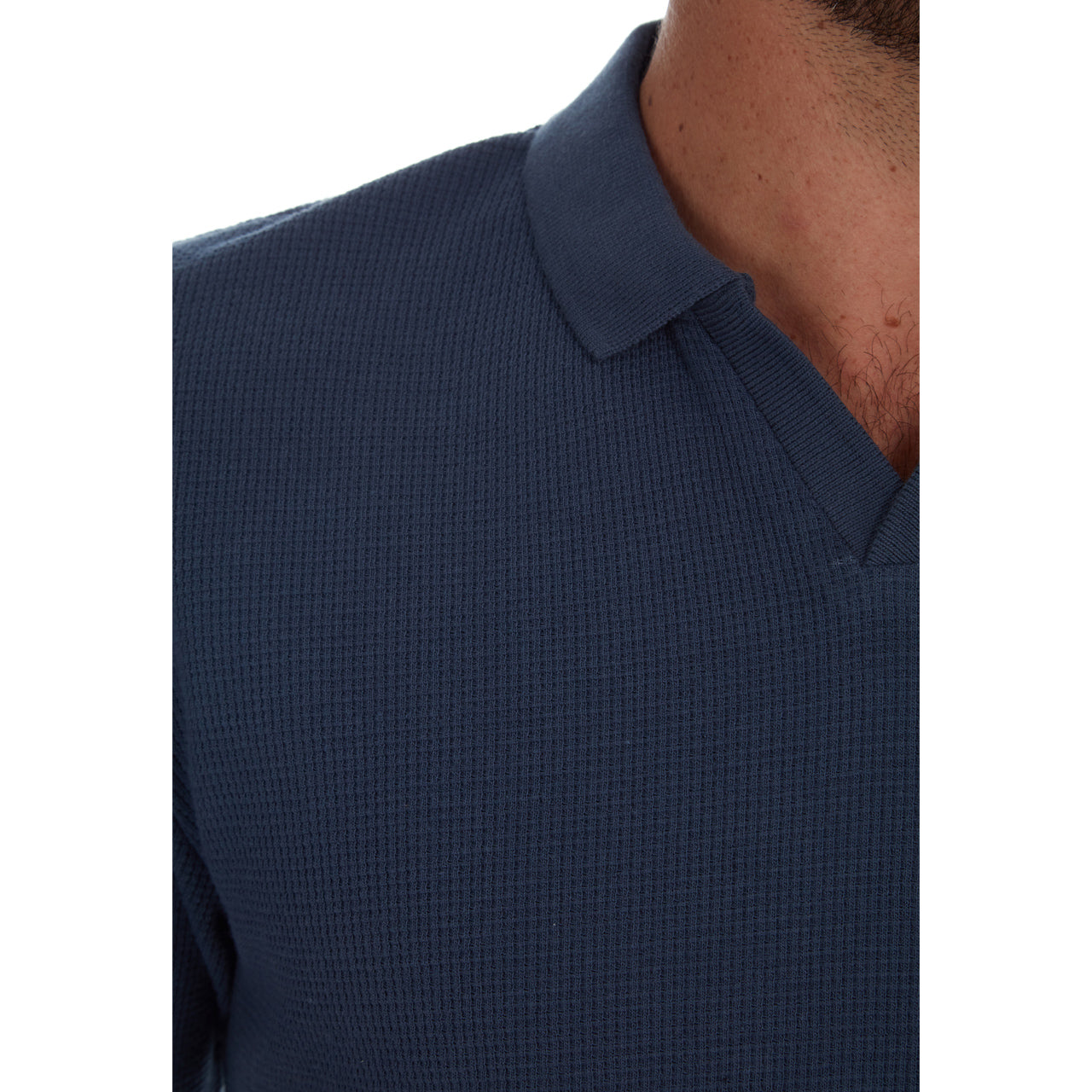 Johnny Collar Polo in Navy