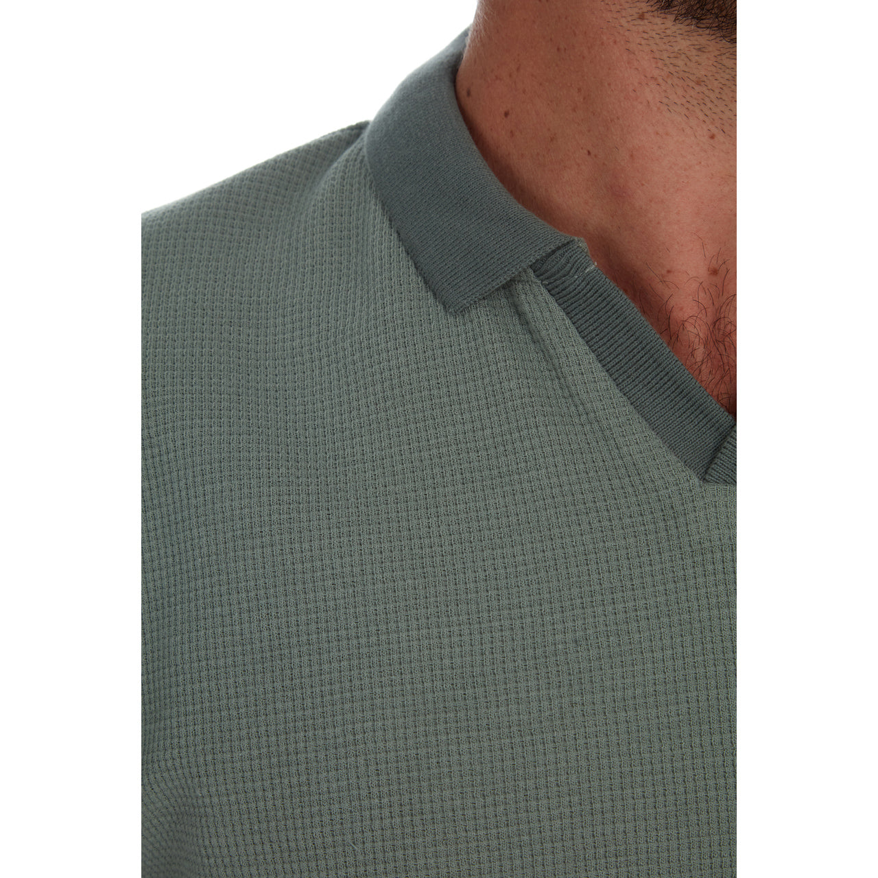 Johnny Collar Polo in Seafoam
