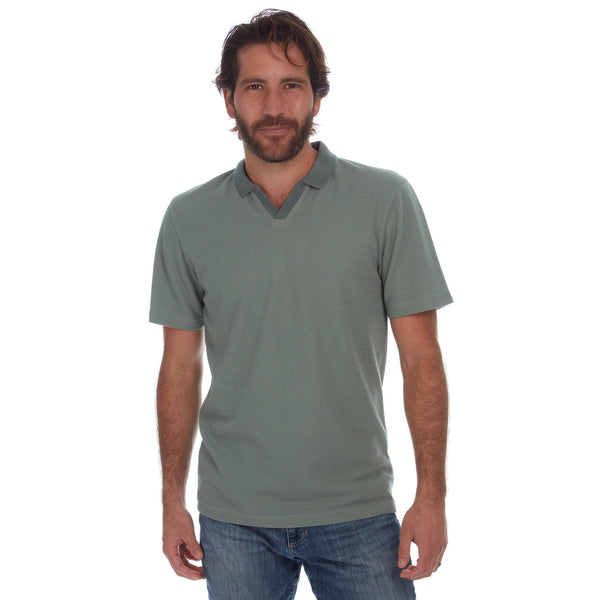 Johnny Collar Polo in Seafoam