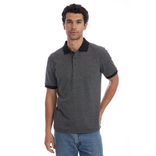Owen Jacquard Polo in Black