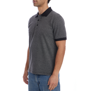 Owen Jacquard Polo in Black