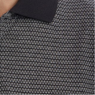 Owen Jacquard Polo in Black