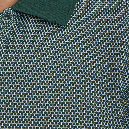 Owen Jacquard Polo in Forest