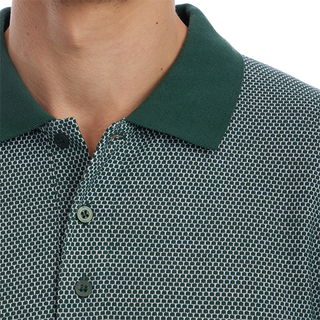 Owen Jacquard Polo in Forest