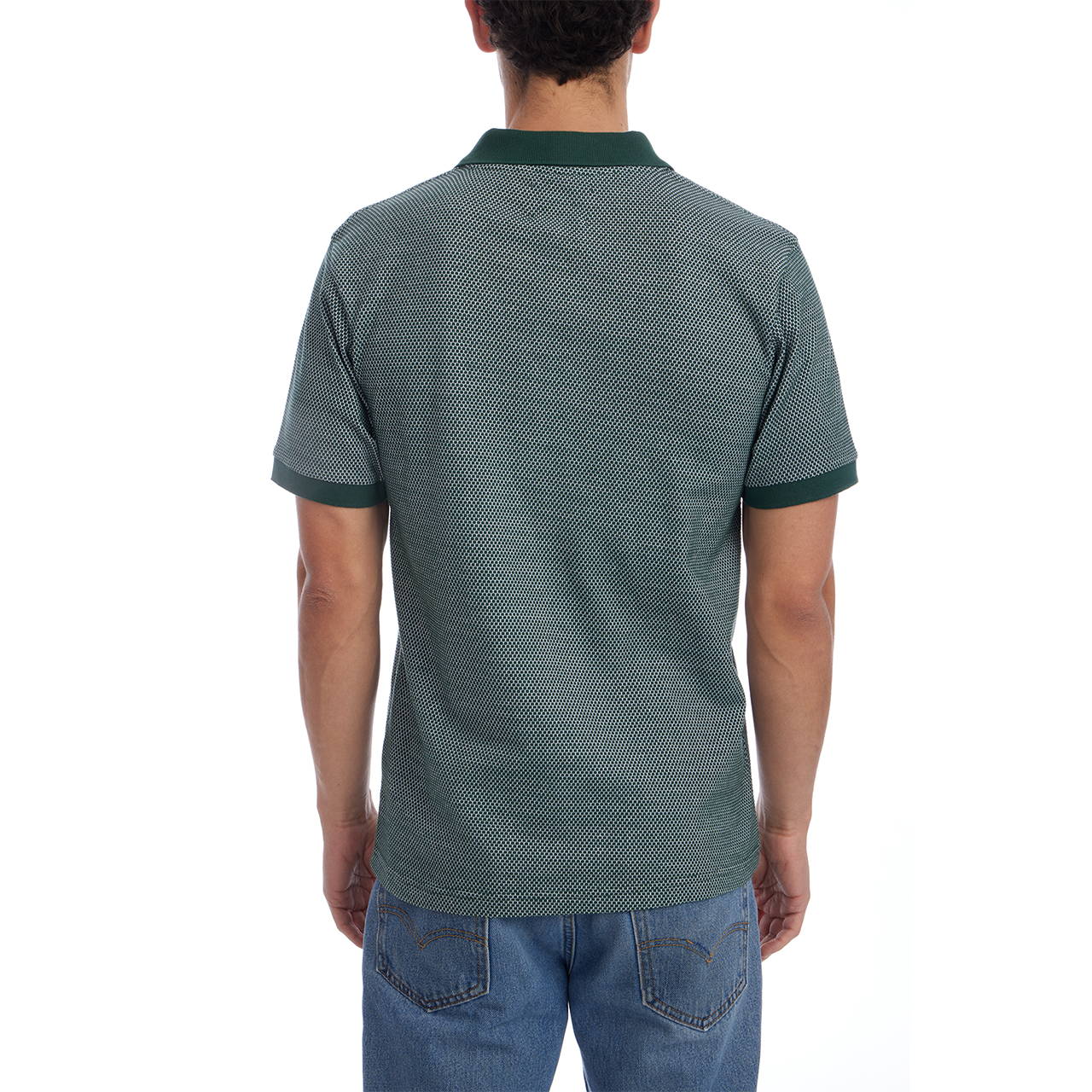 Owen Jacquard Polo in Forest