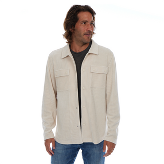 Caleb Soft Shacket in Almond Milk