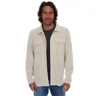 Caleb Soft Shacket in Almond Milk