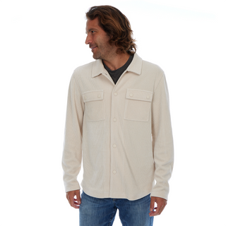Caleb Soft Shacket in Almond Milk
