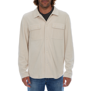 Caleb Soft Shacket in Almond Milk