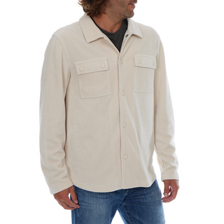 Caleb Soft Shacket in Almond Milk