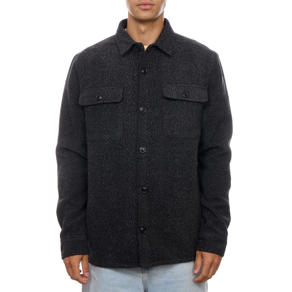Bennett Herringbone Sherpa Lined Shacket