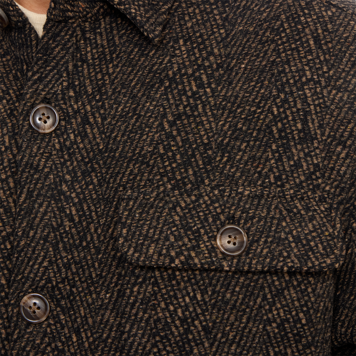 Bennett Herringbone Sherpa Lined Shacket