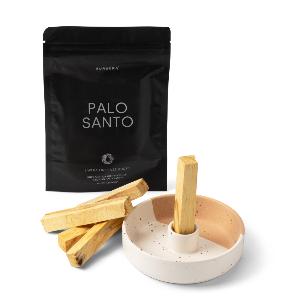Palo Santo Incense Sticks and Terracotta Holder
