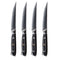 Damascus Steak Knife Set of 4, Black G10 Handle